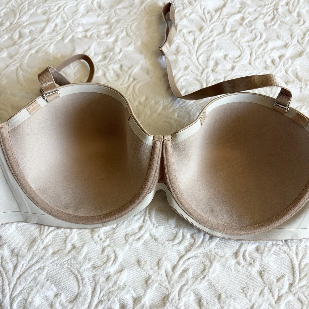 Soma Vanishing Strapless Bra 36DDD Nude Beige Convertible Underwire Multi-way